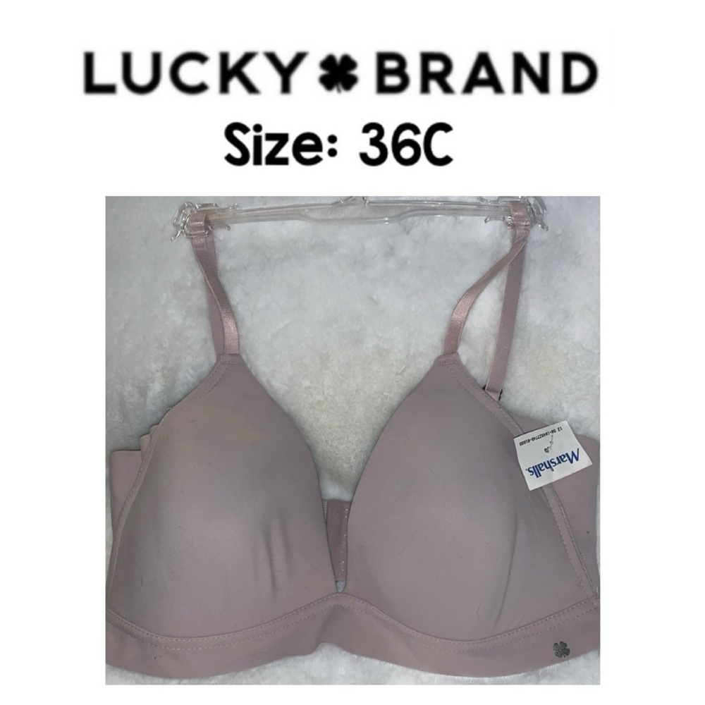 🎅🎯 LUCKY BRAND Dark Beige Wire Free Bra NWT 36C